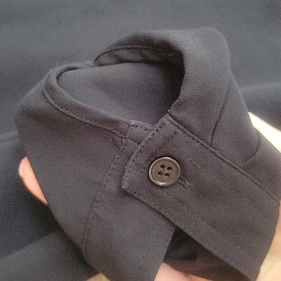 Loft Black Collarless Button Up Top Size Small - Picture 4 of 6
